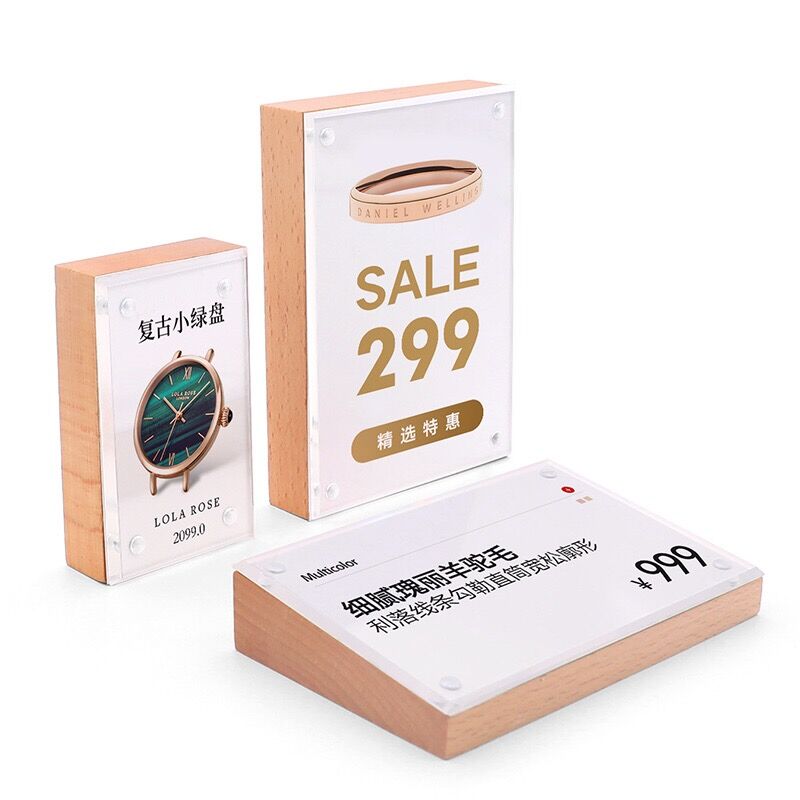 Baby Products Prices - 88x54mm Supporto per cartello in acrilico